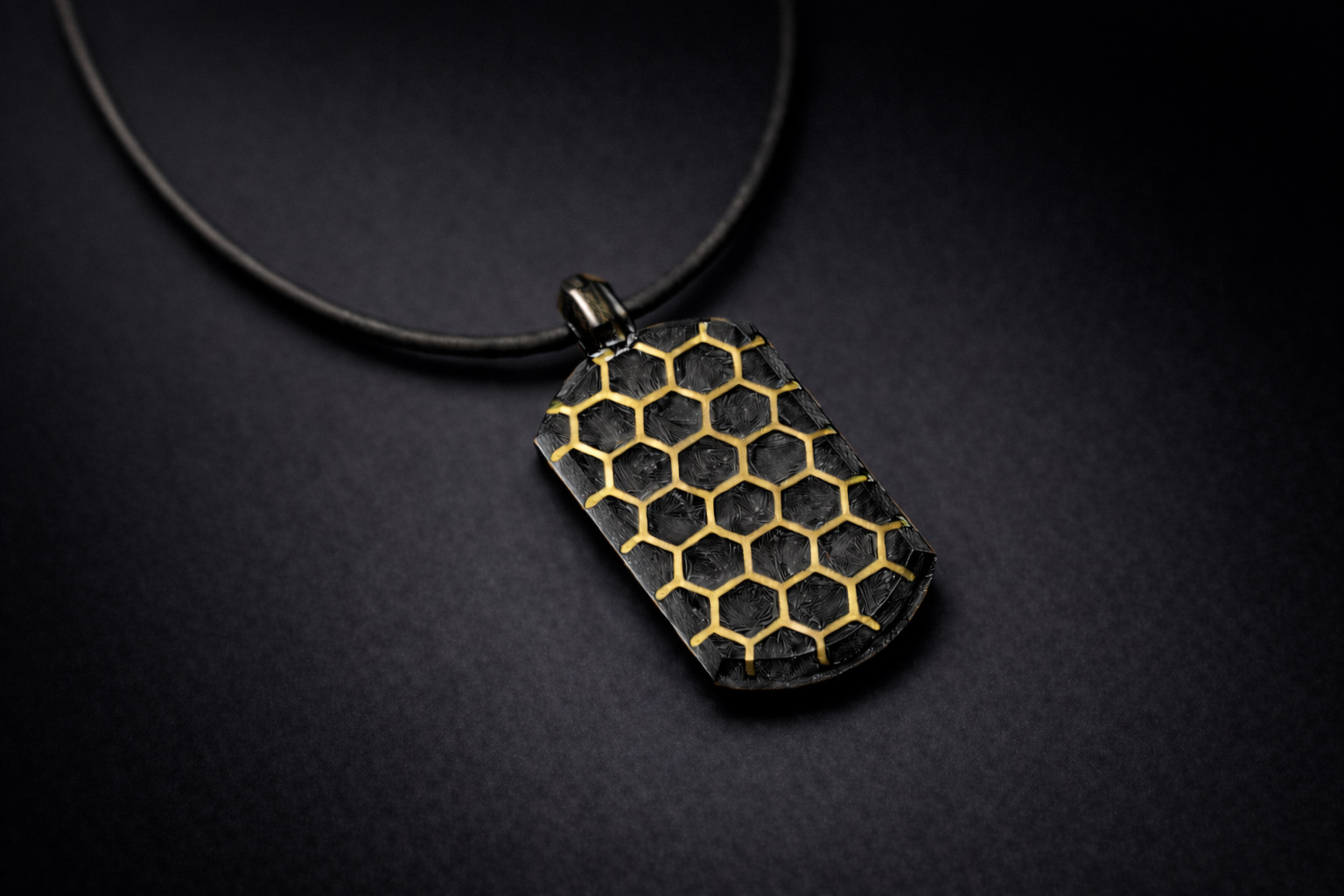 CORE Hex Pro Pendant – Gold / Silver Inlay