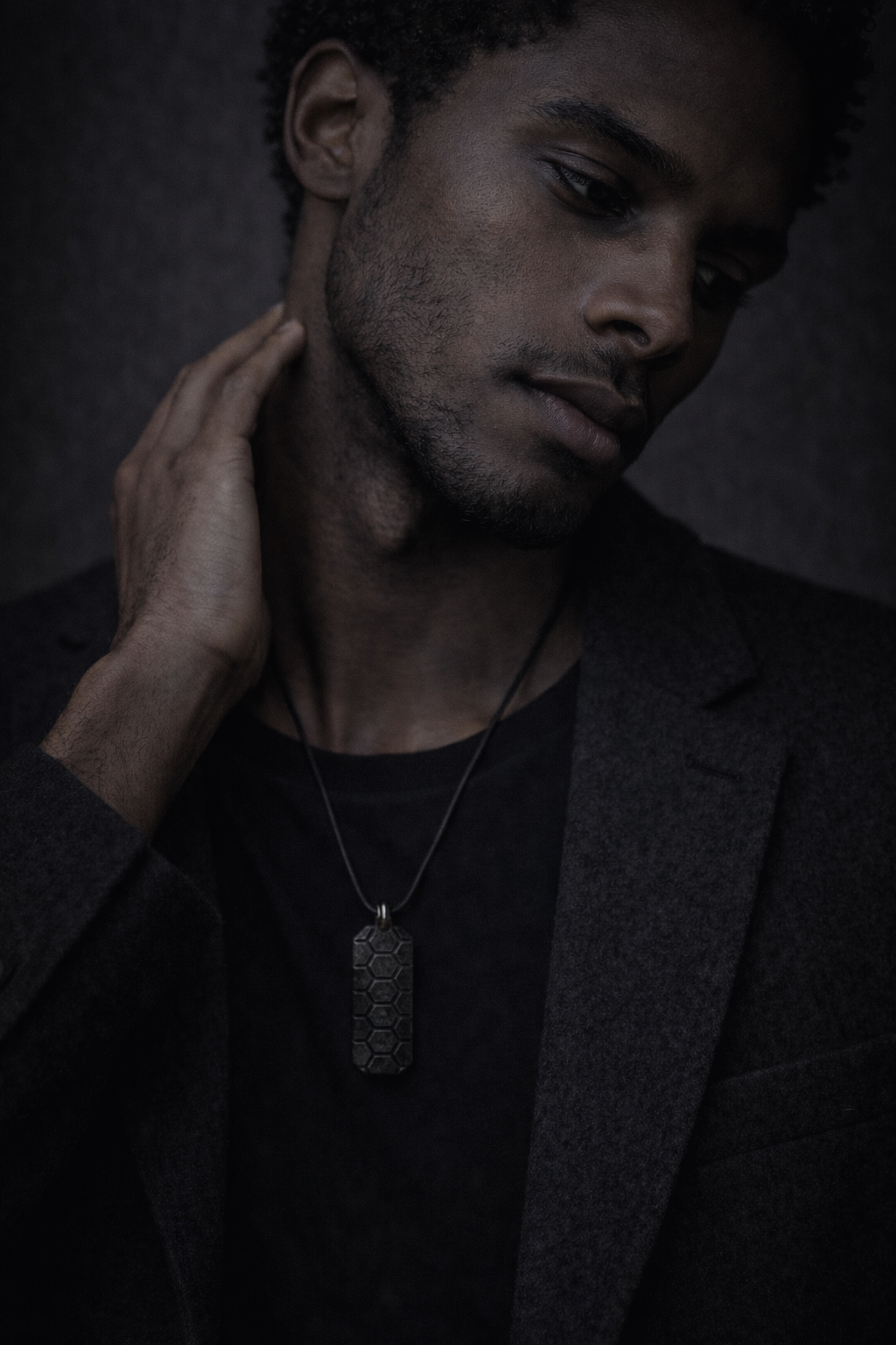 HEX CORE – Forged Carbon Pendant