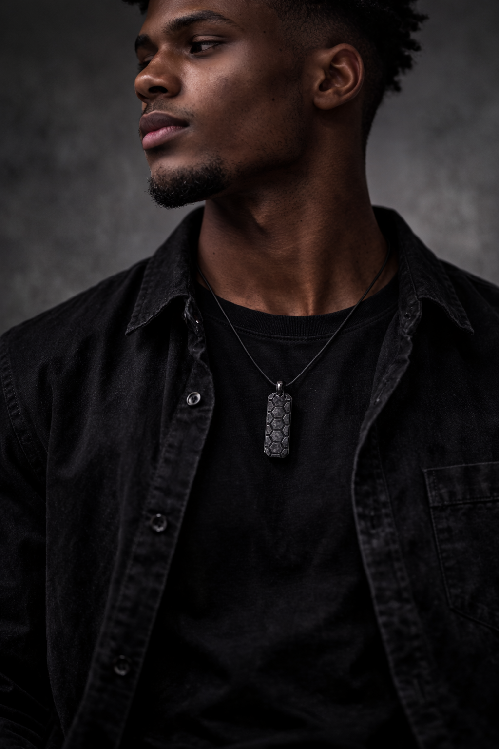 HEX CORE – Forged Carbon Pendant