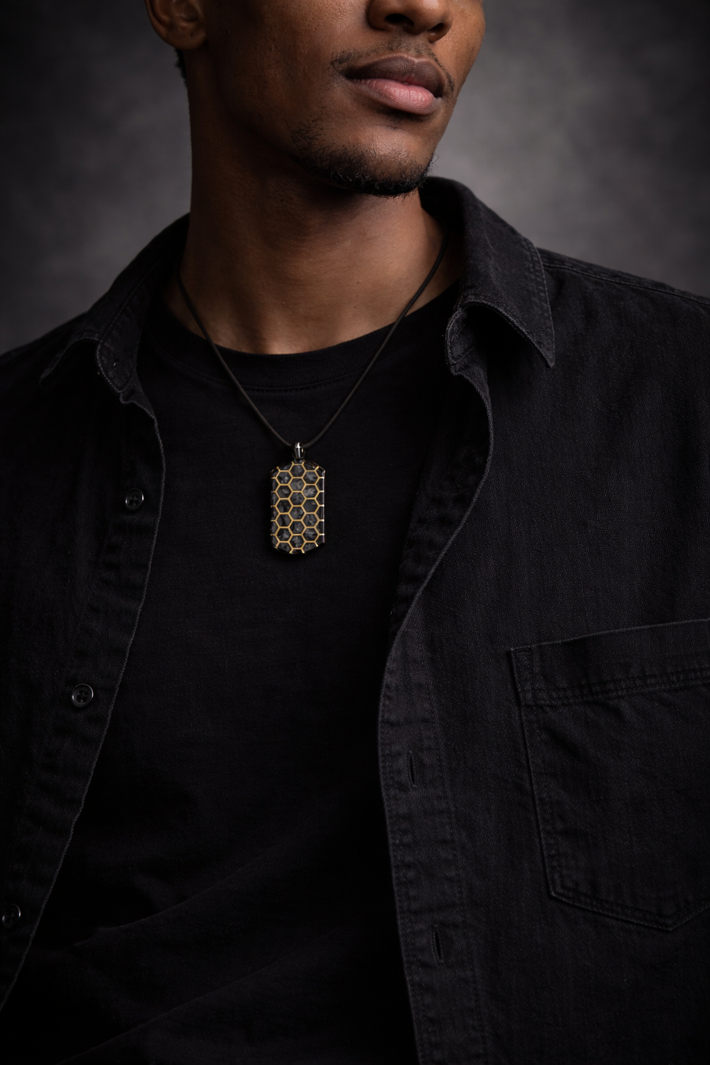CORE Hex Pro Pendant – Gold / Silver Inlay