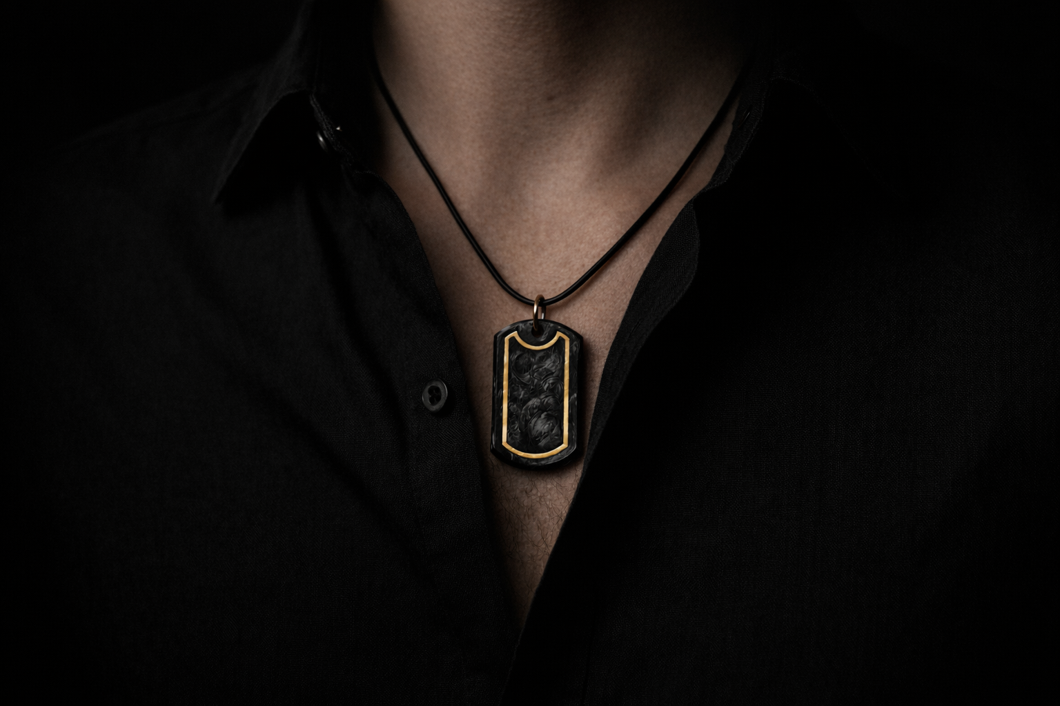 Sentinel Halo Pendant – Metal Inlay