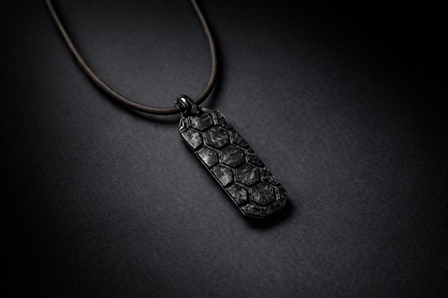 HEX CORE – Forged Carbon Pendant