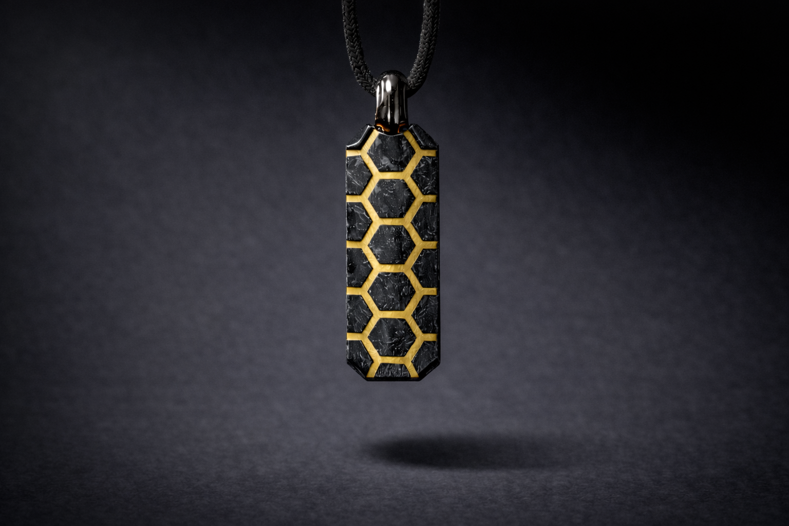 HEX LINE Pendant — Metal Inlay