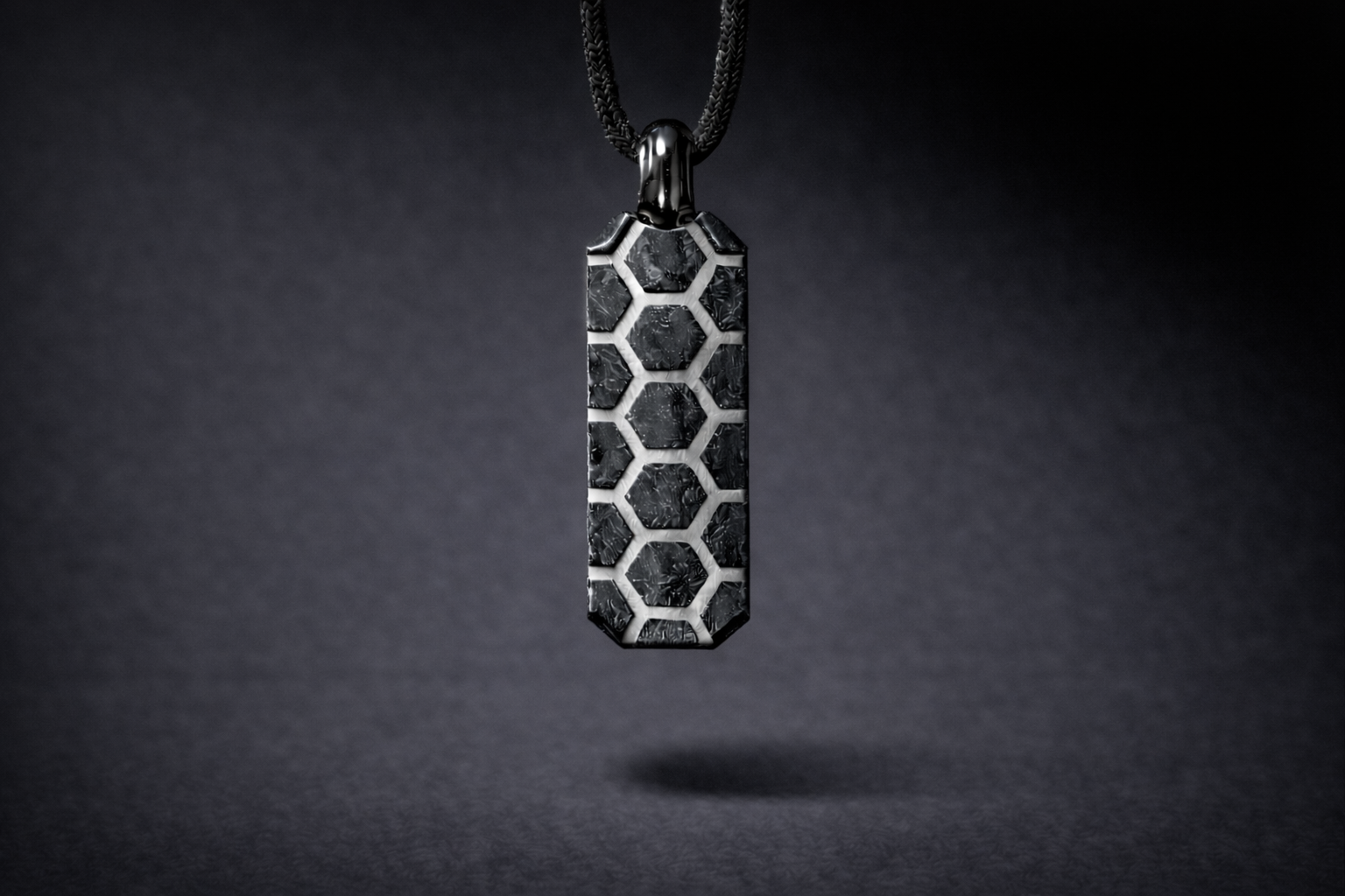 HEX LINE Pendant — Metal Inlay
