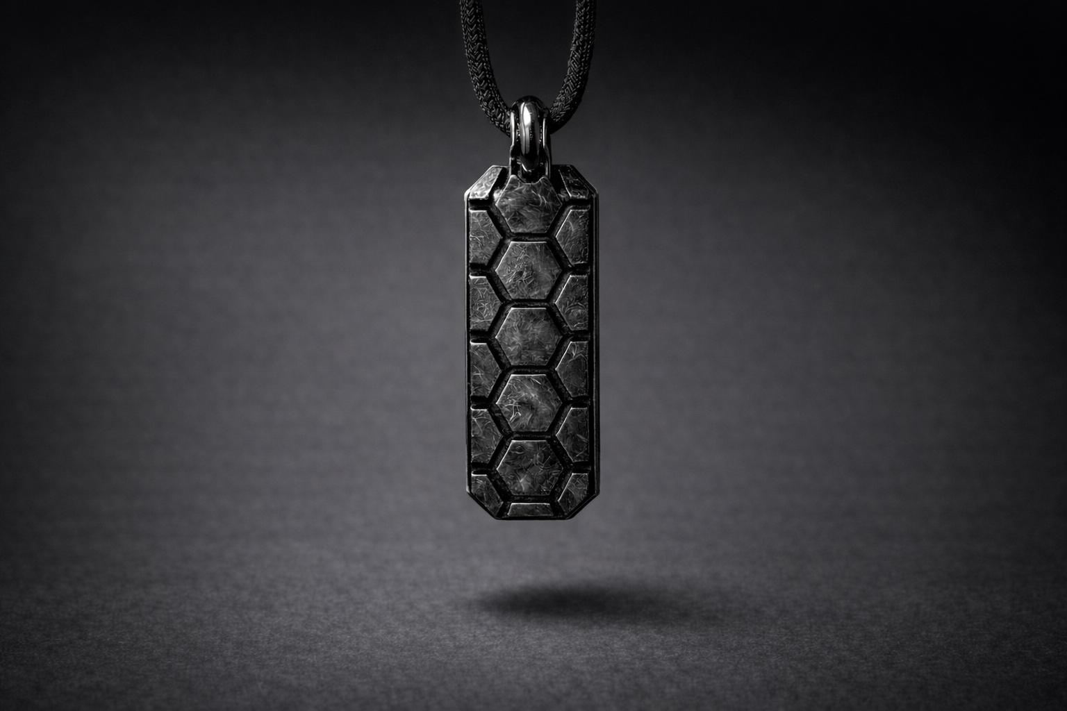 HEX CORE – Forged Carbon Pendant