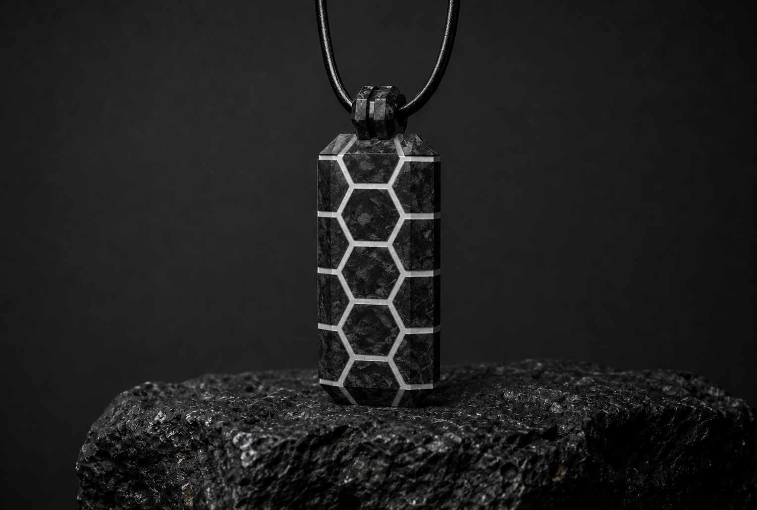 HEX LINE Pendant — Metal Inlay