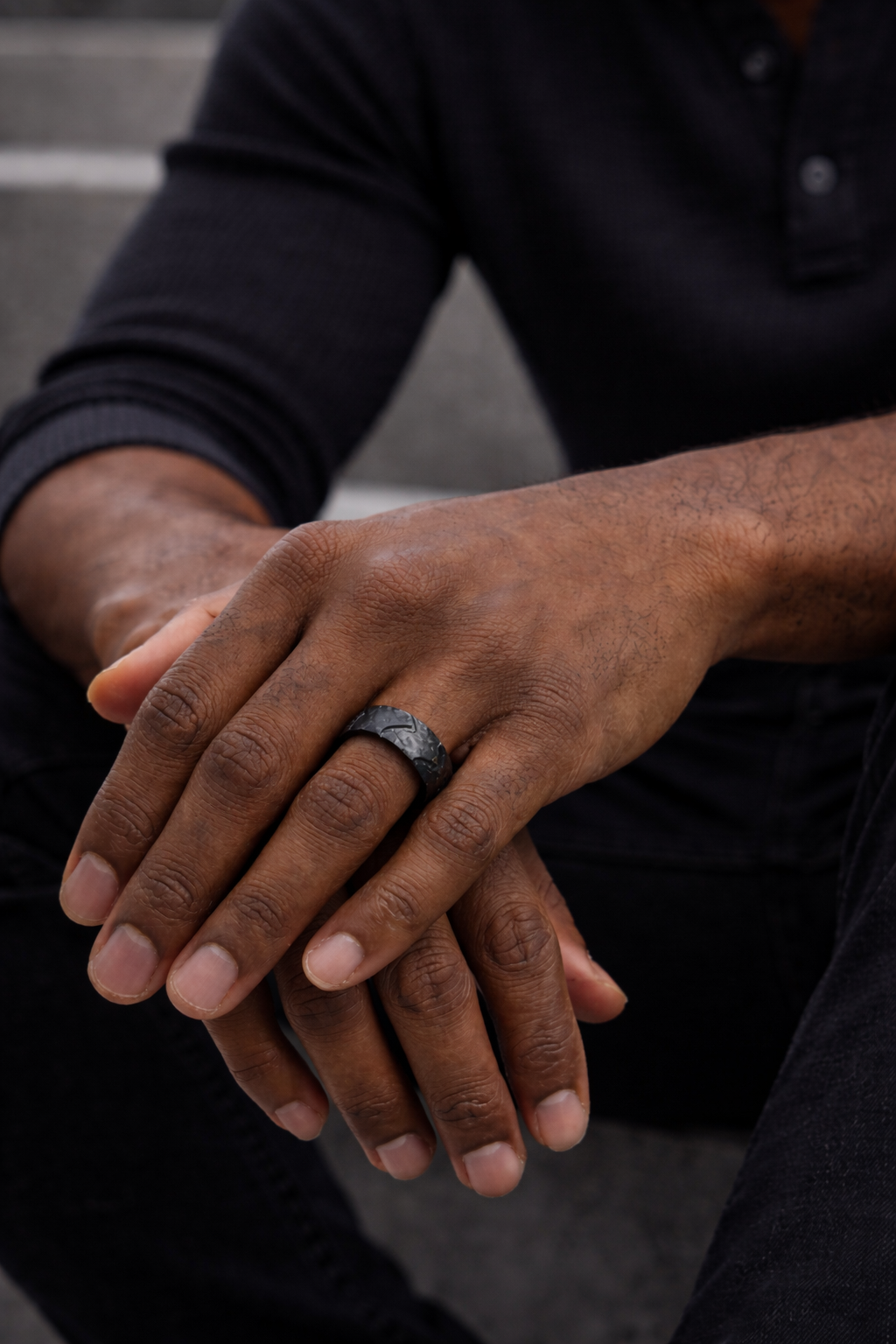 Vector Ring — Forged Carbon