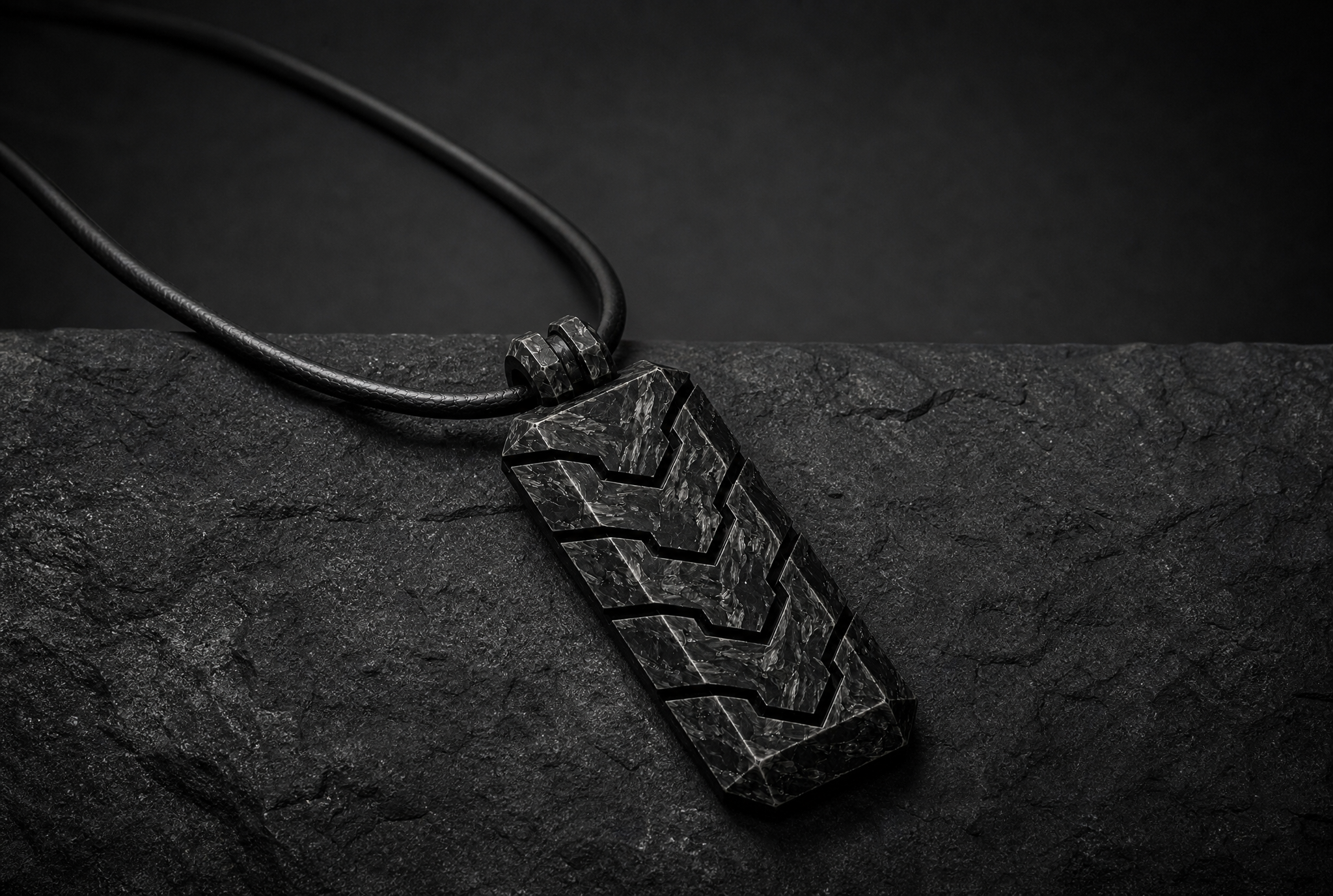 Vector Pendant — Forged Carbon