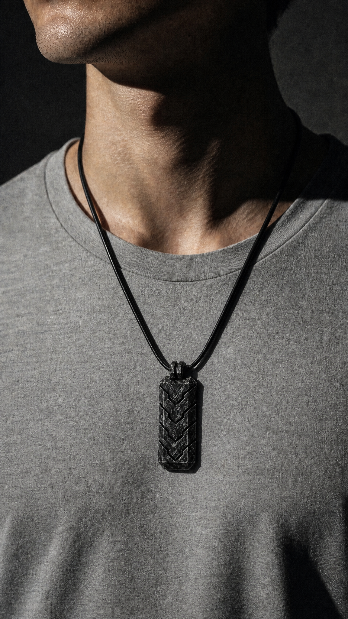 Vector Pendant — Forged Carbon