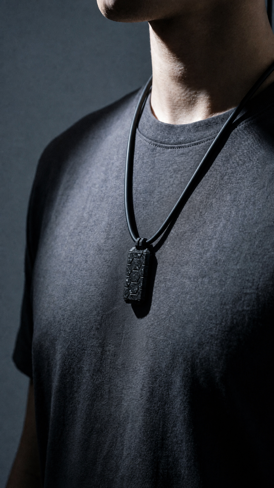 HEX CORE – Forged Carbon Pendant