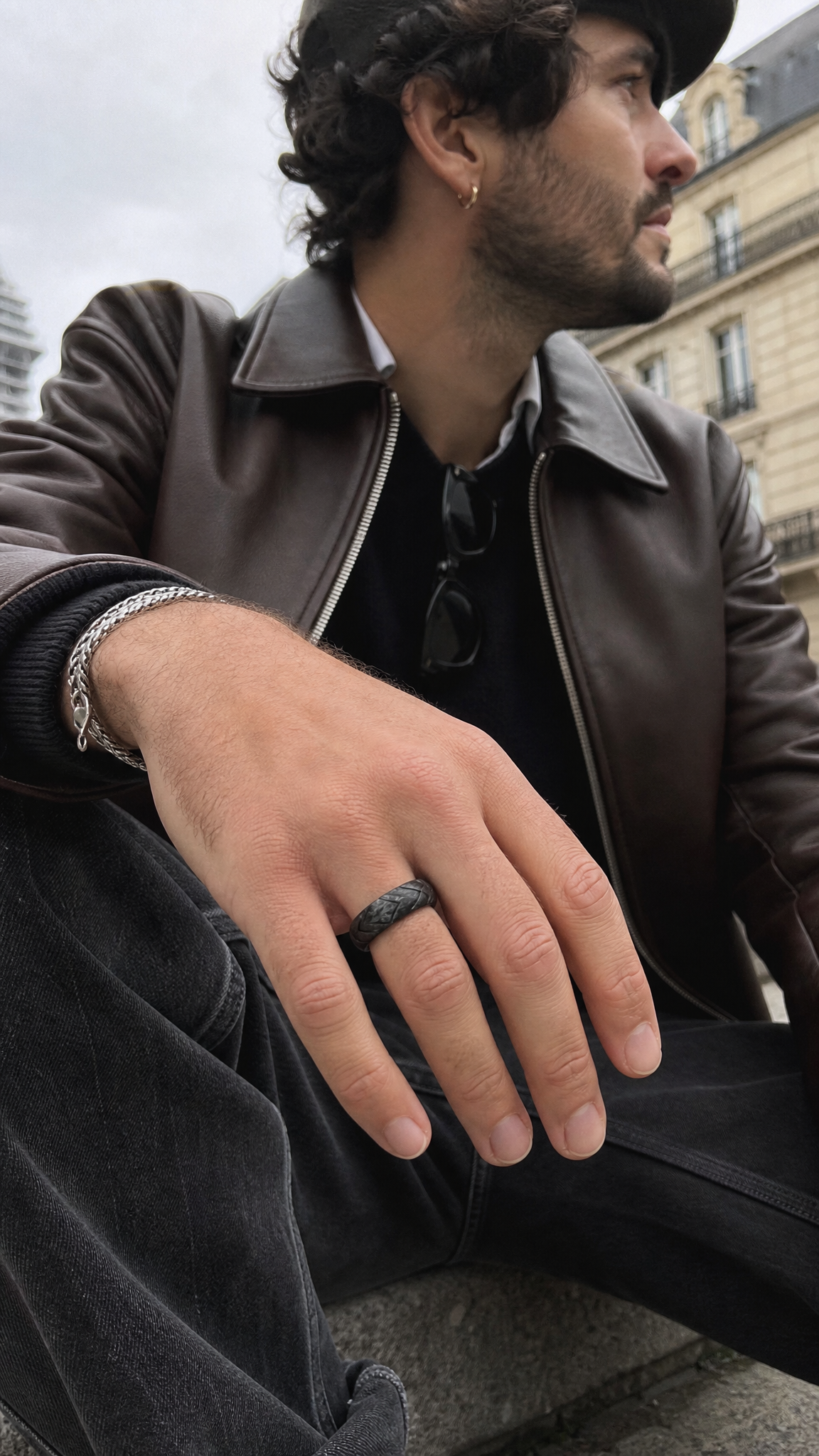 Vector Ring — Forged Carbon
