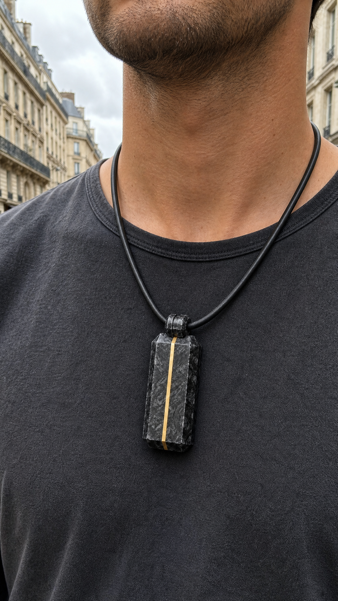 AXSIS Line Pendant — Metal Inlay